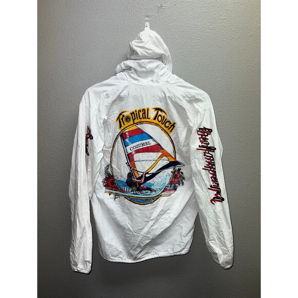 Vintage Other - Vintage Tropical Touch Hoodie Cozumel Wind Surfing Surf Windbreaker M
